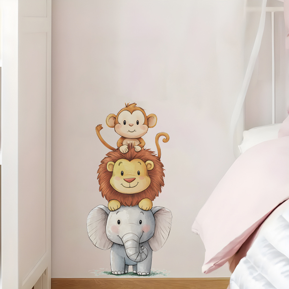 Animals Baby Nursery - Sevimli Orman Hayvanları Duvar Çıkartmaları Odalar