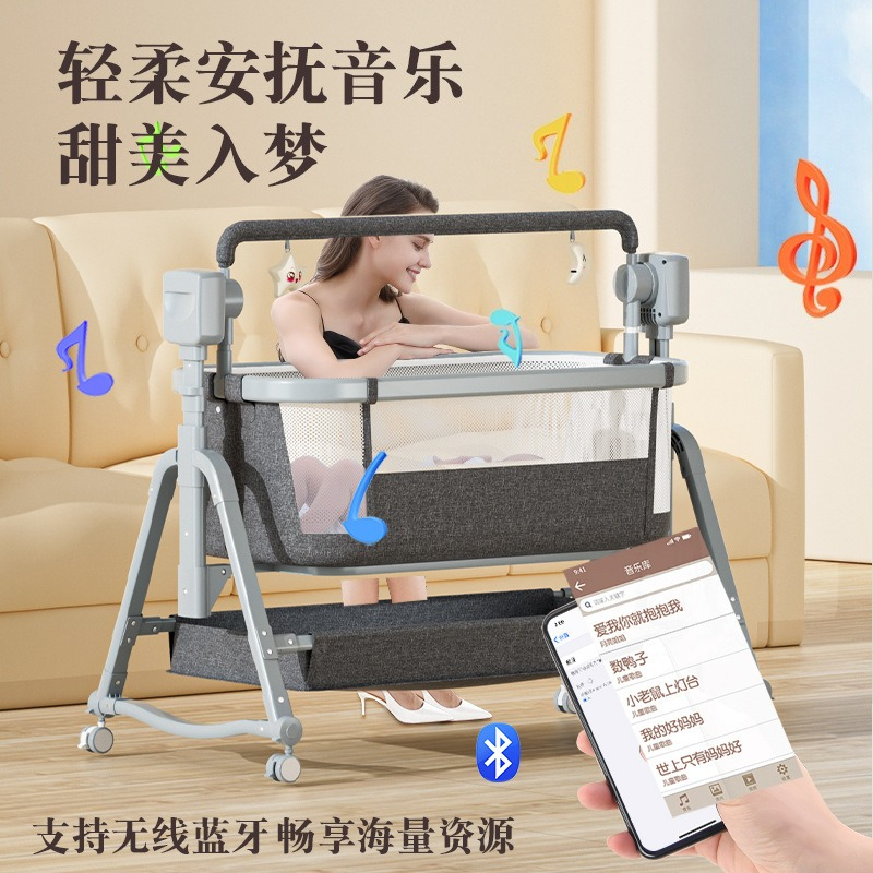 Bassinet Bedside Sleeper - Çok Fonksiyonlu Elektrikli Bebek Beşiği, Yenidoğan