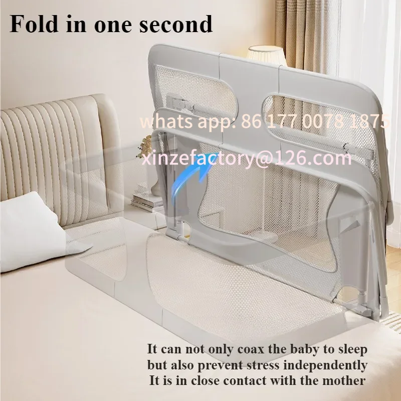 Bassinet Bedside Sleeper - Özelleştirilebilir Bebek Yatak Yanı Yatak Katlanabilir