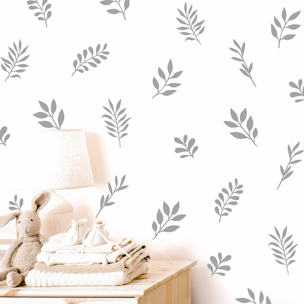 Baby Nursery Design - 41 adet botanik yaprak duvar sticker