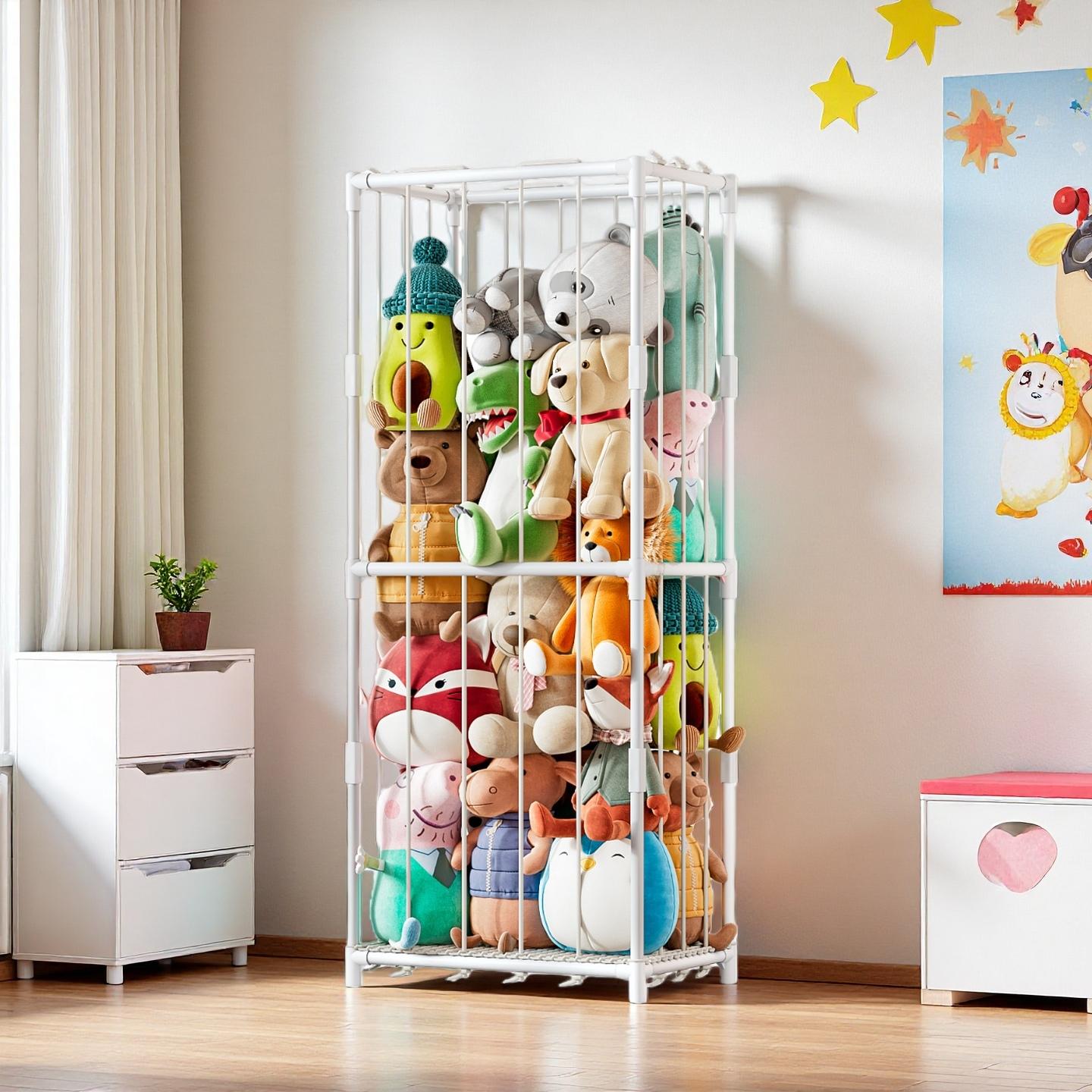 Animals Baby Nursery - Dikey Peluş Oyuncak Saklama Düzenleyici, Hayvanat