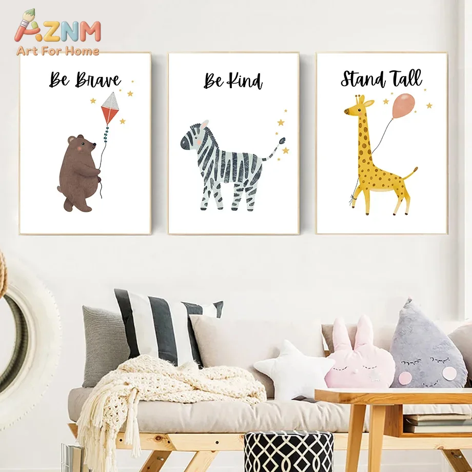 Baby Nursery Art - AZNM Cesur Olun Nazik Olun Uzun