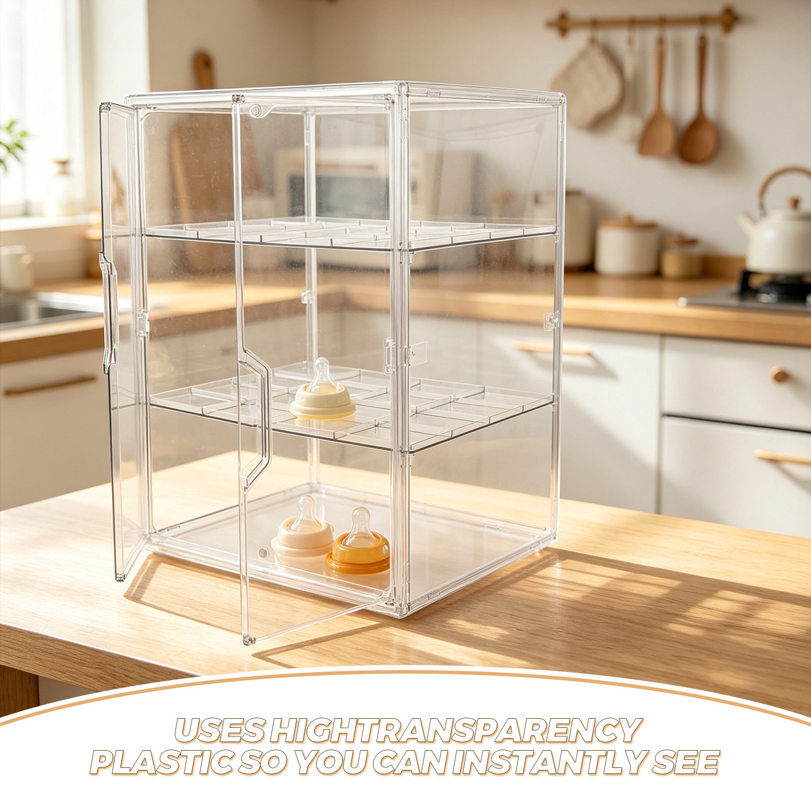 Çok Katmanlı Şeffaf Bebek Bibe - Baby Nursery Storage incelemesi ve fiyatı