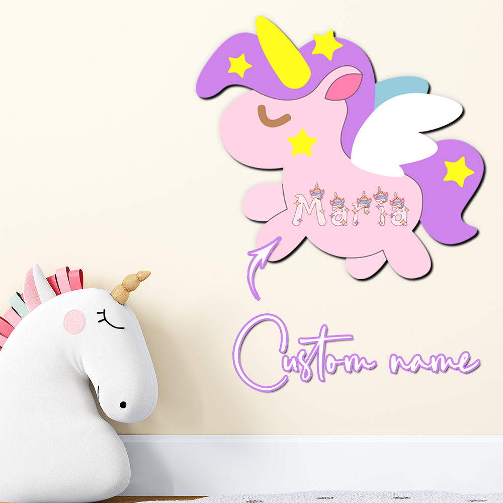 Özel Unicorn Ahşap İsim Tabela - Baby Nursery Name incelemesi ve fiyatı
