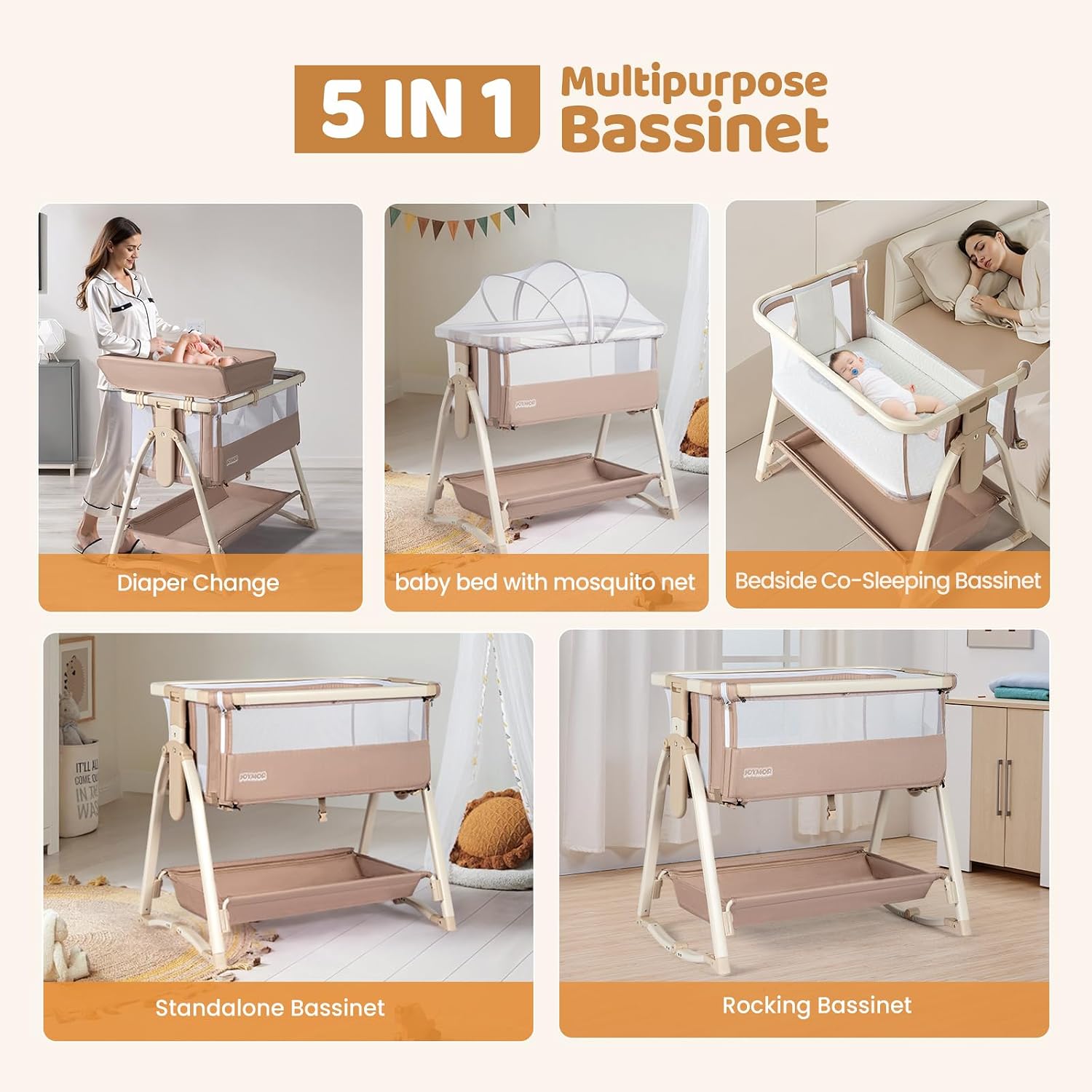 Bebek Beşiği, 5'i 1 Arada Beşi - Bassinet Bedside Sleeper incelemesi ve fiyatı
