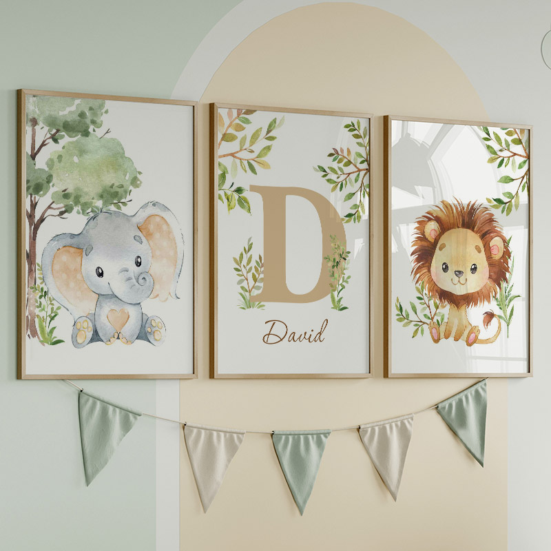 Aslan Fil Zürafa Maymun Zebra  - Baby Nursery Jungle Animals incelemesi ve fiyatı