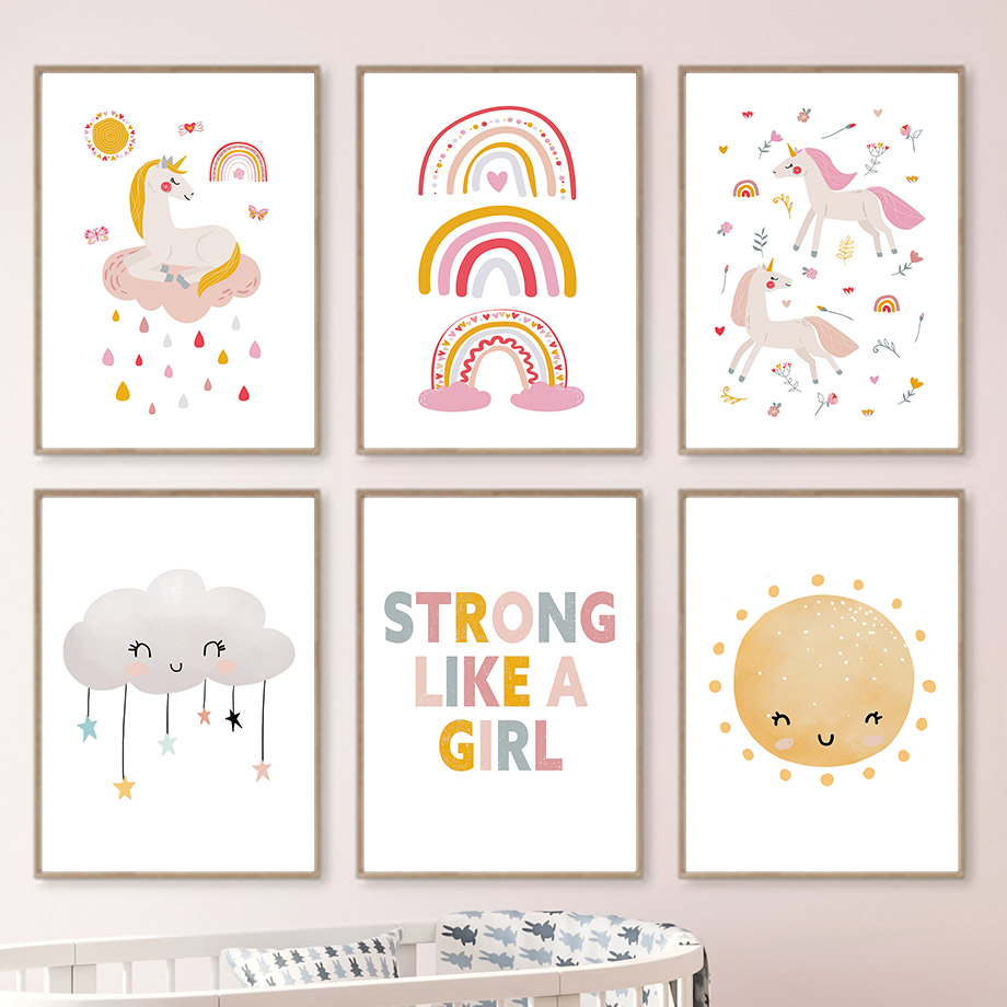 Kawaii Karikatür Unicorn Gökku - Baby Unicorn Nursery incelemesi ve fiyatı