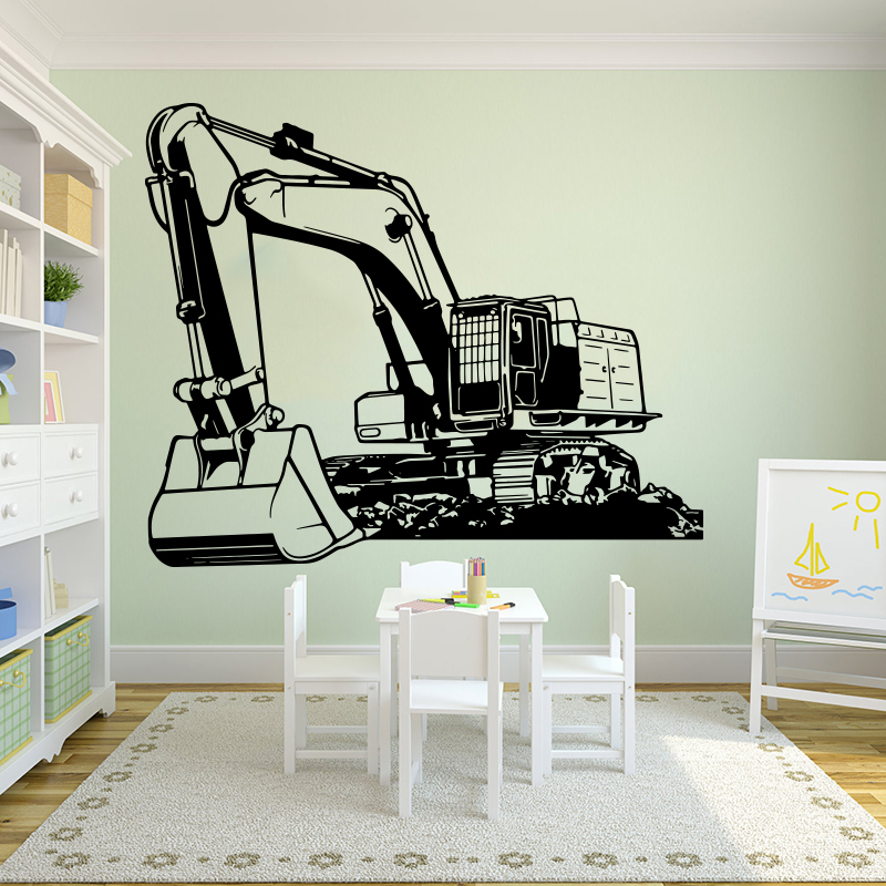 Büyük Ağır Ekipman Ekskavatör  - Baby Nursery Vinyl incelemesi ve fiyatı