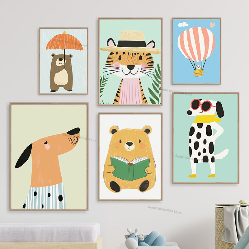 Komik Hayvanlar Ayı Kaplan Köp - Animals Baby Nursery incelemesi ve fiyatı