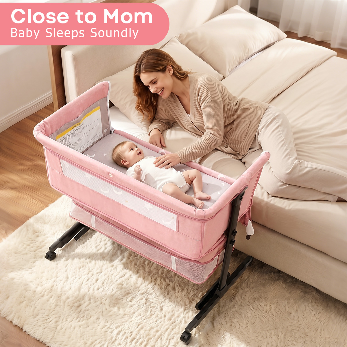 Kmaier Pembe Taşınabilir Yenid - Bassinet Bedside Sleeper incelemesi ve fiyatı
