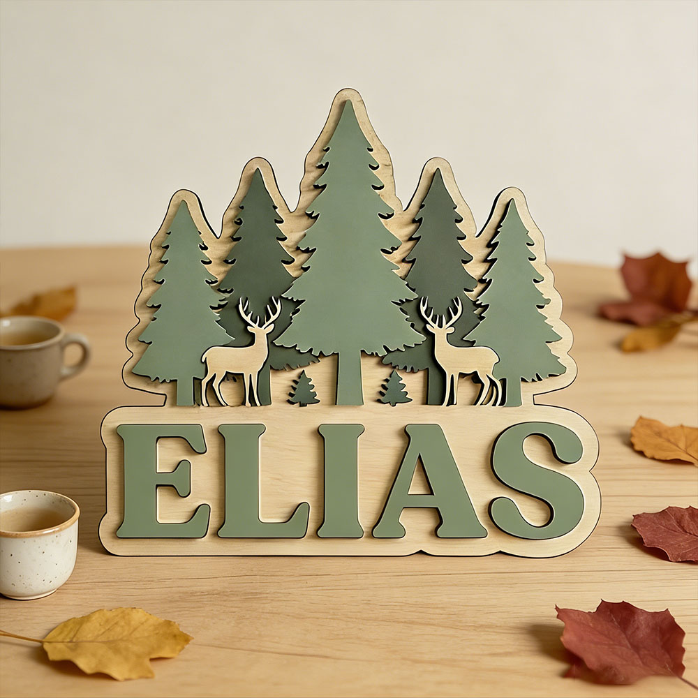 Özel Orman Geyiği Çam Ağacı İs - Baby Nursery Mountain Theme incelemesi ve fiyatı