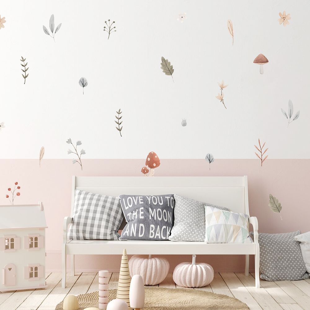 Boho Karikatür Mantar Şube Yap - Baby Nursery Design incelemesi ve fiyatı