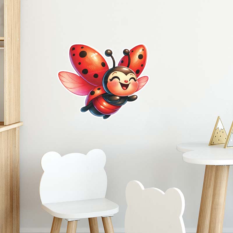 Sevimli karikatür uğur böceği  - Baby Nursery Vinyl incelemesi ve fiyatı