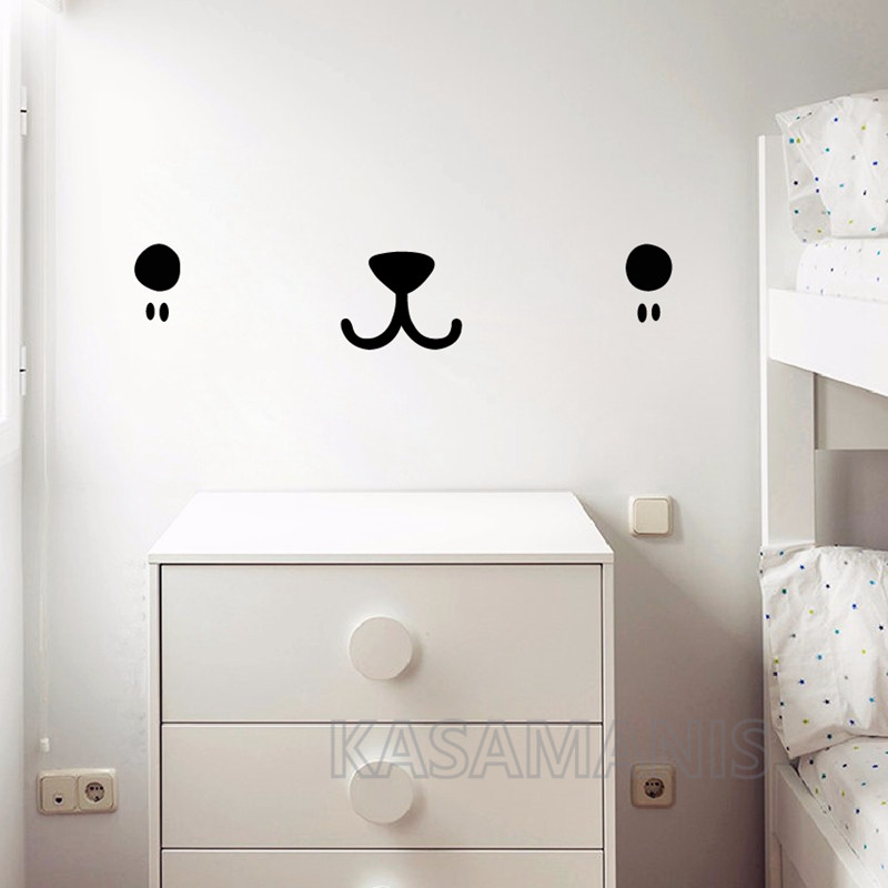 Sevimli Kawaii yüzü duvar sana - Baby Nursery Design incelemesi ve fiyatı