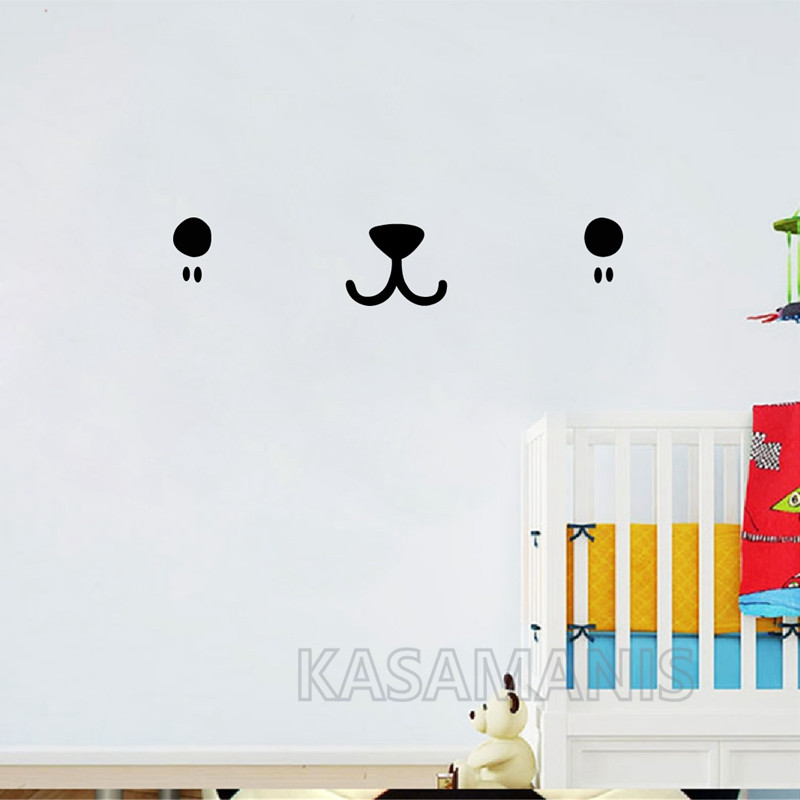 Sevimli Kawaii yüzü duvar sana - Baby Nursery Design incelemesi ve fiyatı