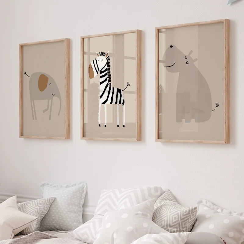 1 adet çerçevesiz aslan kaplan - Baby Nursery Jungle Animals incelemesi ve fiyatı
