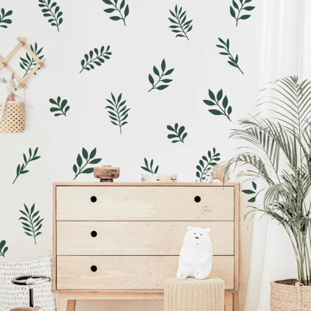 41 adet botanik yaprak duvar s - Baby Nursery Design incelemesi ve fiyatı