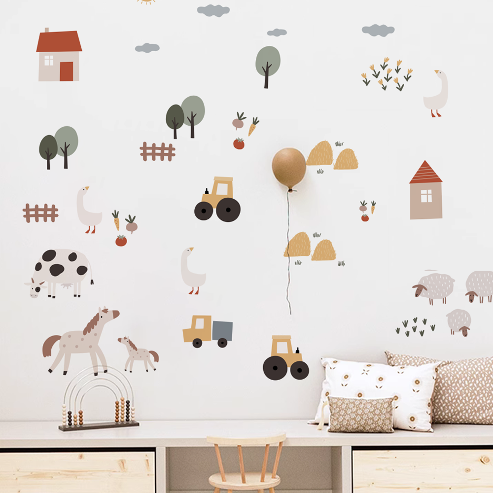 Boho Karikatür Sevimli Inekler - Baby Nursery Design incelemesi ve fiyatı