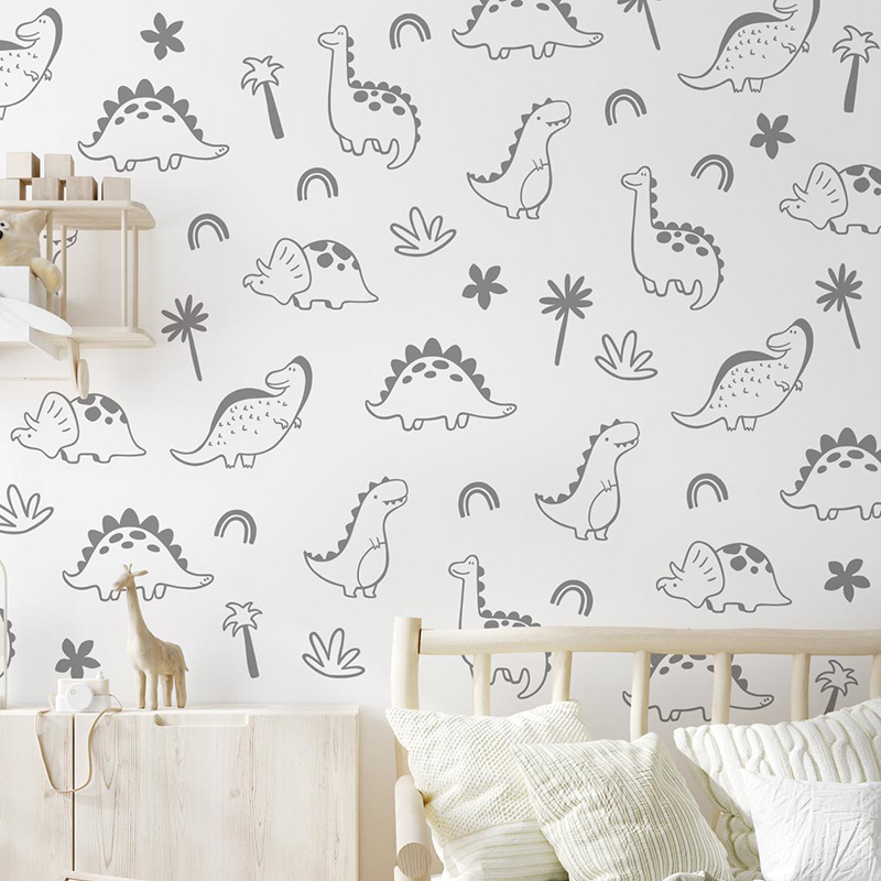 Geometrik Dinozor Ağacı Gökkuş - Baby Nursery Design incelemesi ve fiyatı