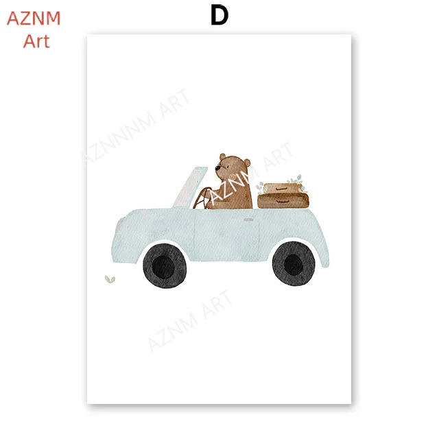 Sevimli Boho Ayı Vinç Ekskavat - Baby Nursery Art incelemesi ve fiyatı