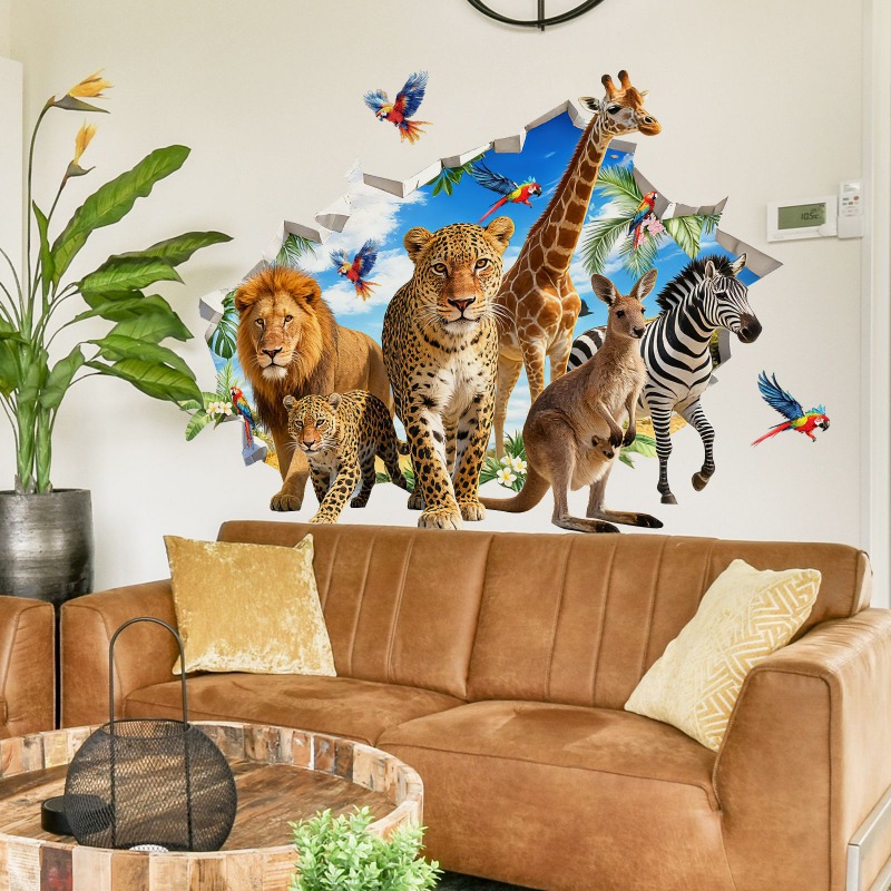 Büyük orman hayvanı tropikal y - Baby Nursery Jungle Animals incelemesi ve fiyatı