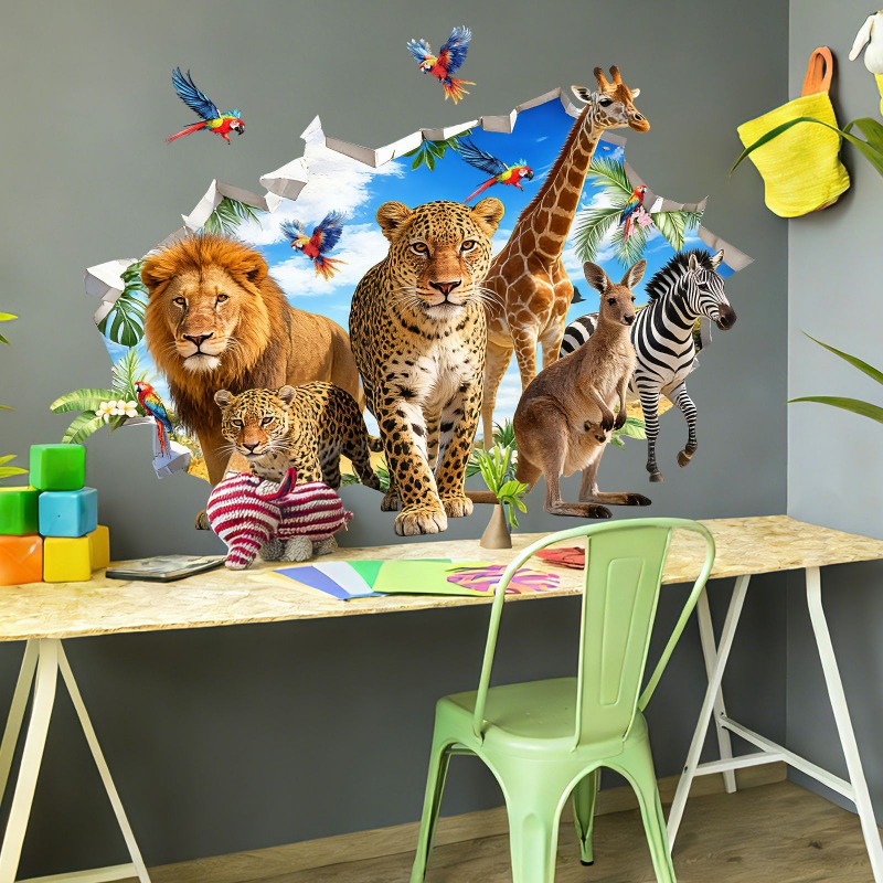 Büyük orman hayvanı tropikal y - Baby Nursery Jungle Animals incelemesi ve fiyatı