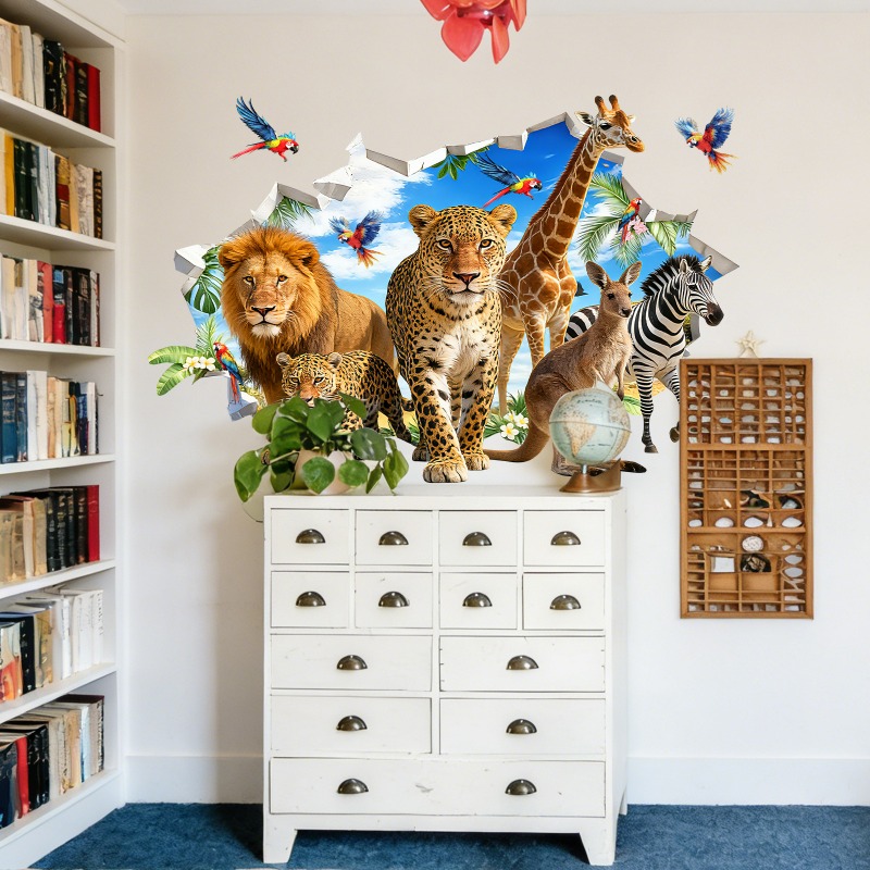 Büyük orman hayvanı tropikal y - Baby Nursery Jungle Animals incelemesi ve fiyatı