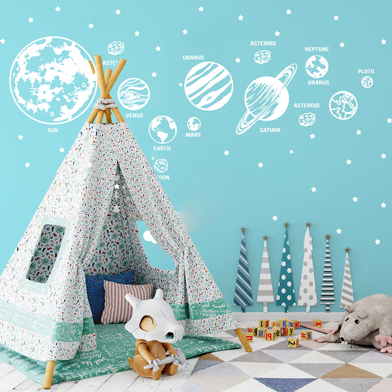Büyük gezegen güneş sistemi uz - Baby Nursery Design incelemesi ve fiyatı