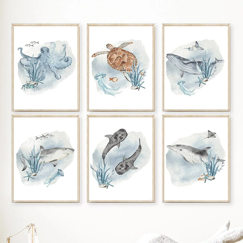 Posterler ve baskılar balina b - Animals Baby Nursery incelemesi ve fiyatı
