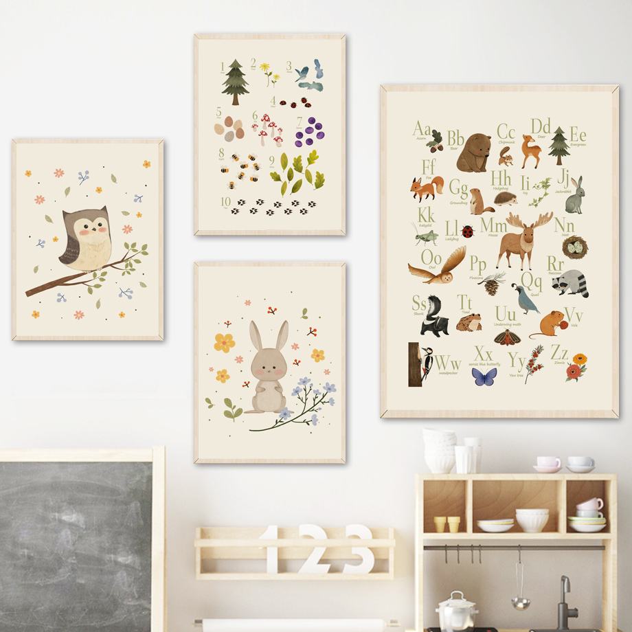 1 adet çerçevesiz Sevimli Tavş - Animals Baby Nursery incelemesi ve fiyatı