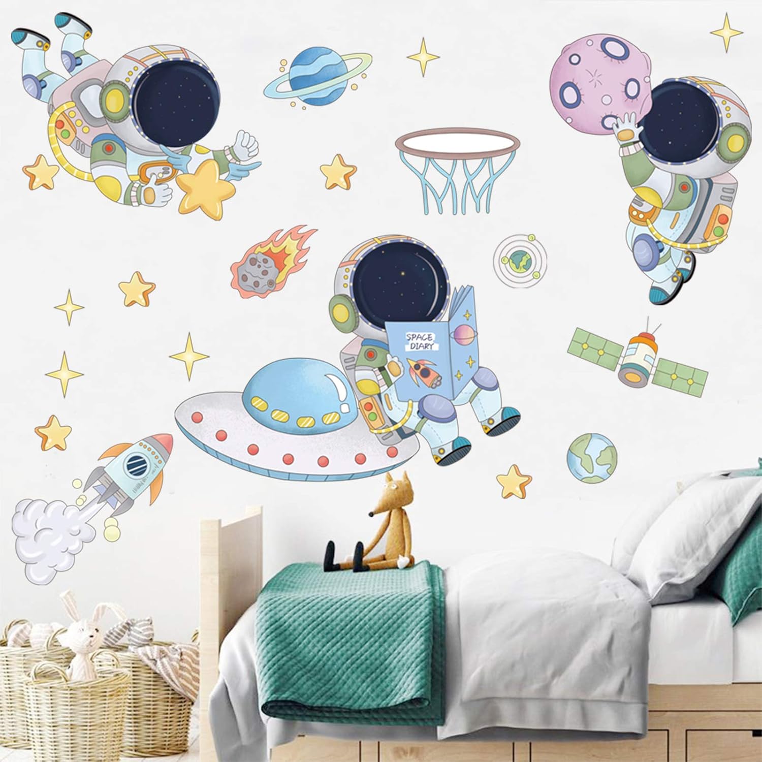 Astronot Gezegen Uzay duvar çı - Baby Nursery Vinyl incelemesi ve fiyatı