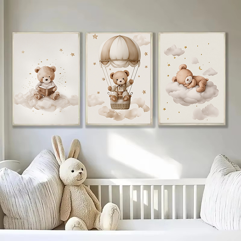 3'lü/set Bohem Ayıcık Hayvan Ö - Baby Nursery Art incelemesi ve fiyatı