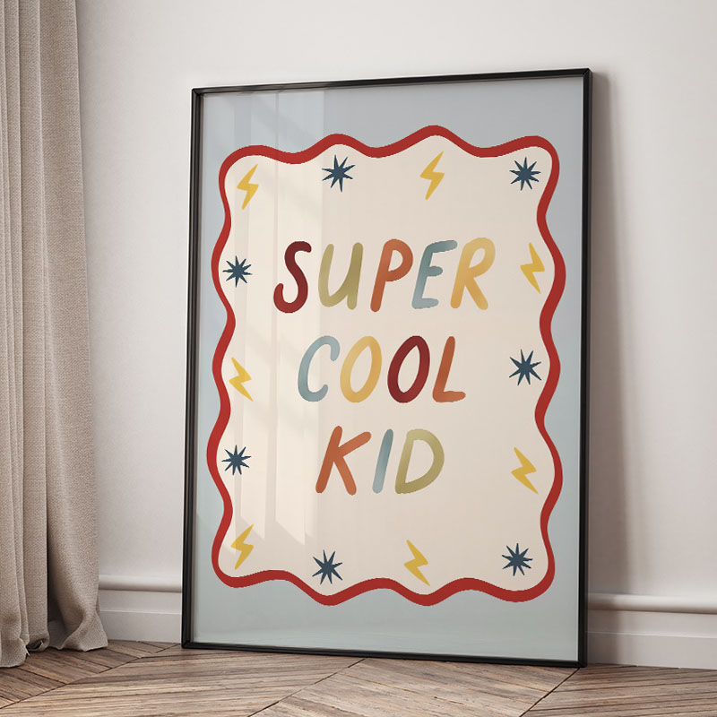 Komik Karikatür Süper Havalı Ç - Baby Nursery Art incelemesi ve fiyatı