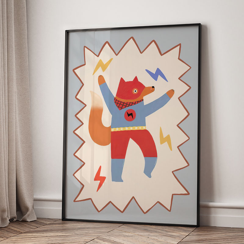 Komik Karikatür Süper Havalı Ç - Baby Nursery Art incelemesi ve fiyatı